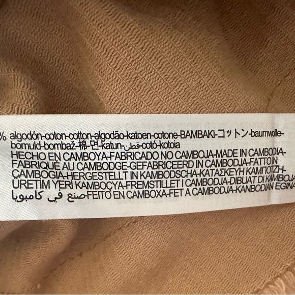 Zara Corduroy Trucker Fray Shirt Shacket Jacket, Camel, Size S - Picture 8 of 9